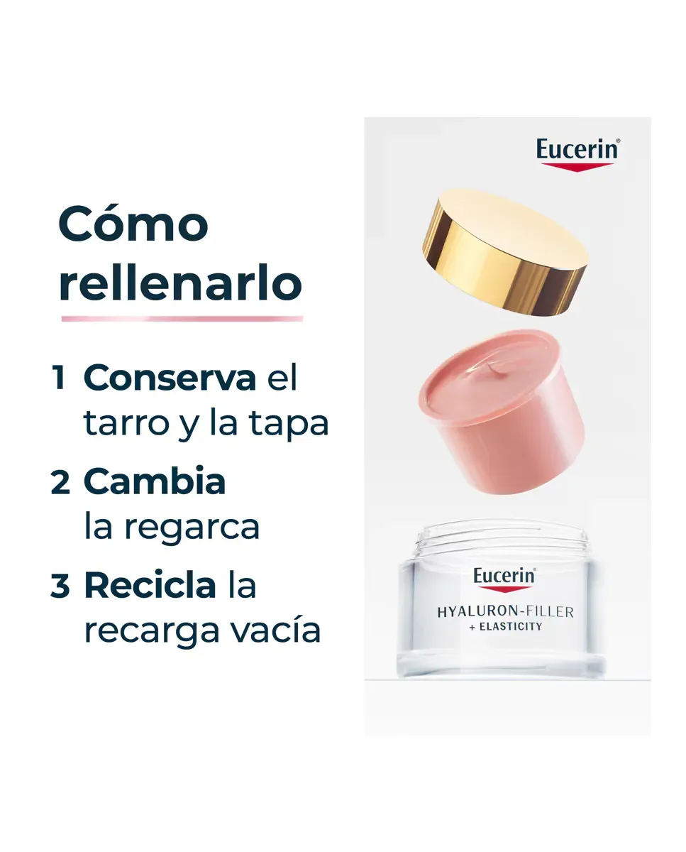 Крем для лица SPF EUCERIN Запасной флакон дневного крема Rosé Hyaluron Filler Elasticity — фото 4
