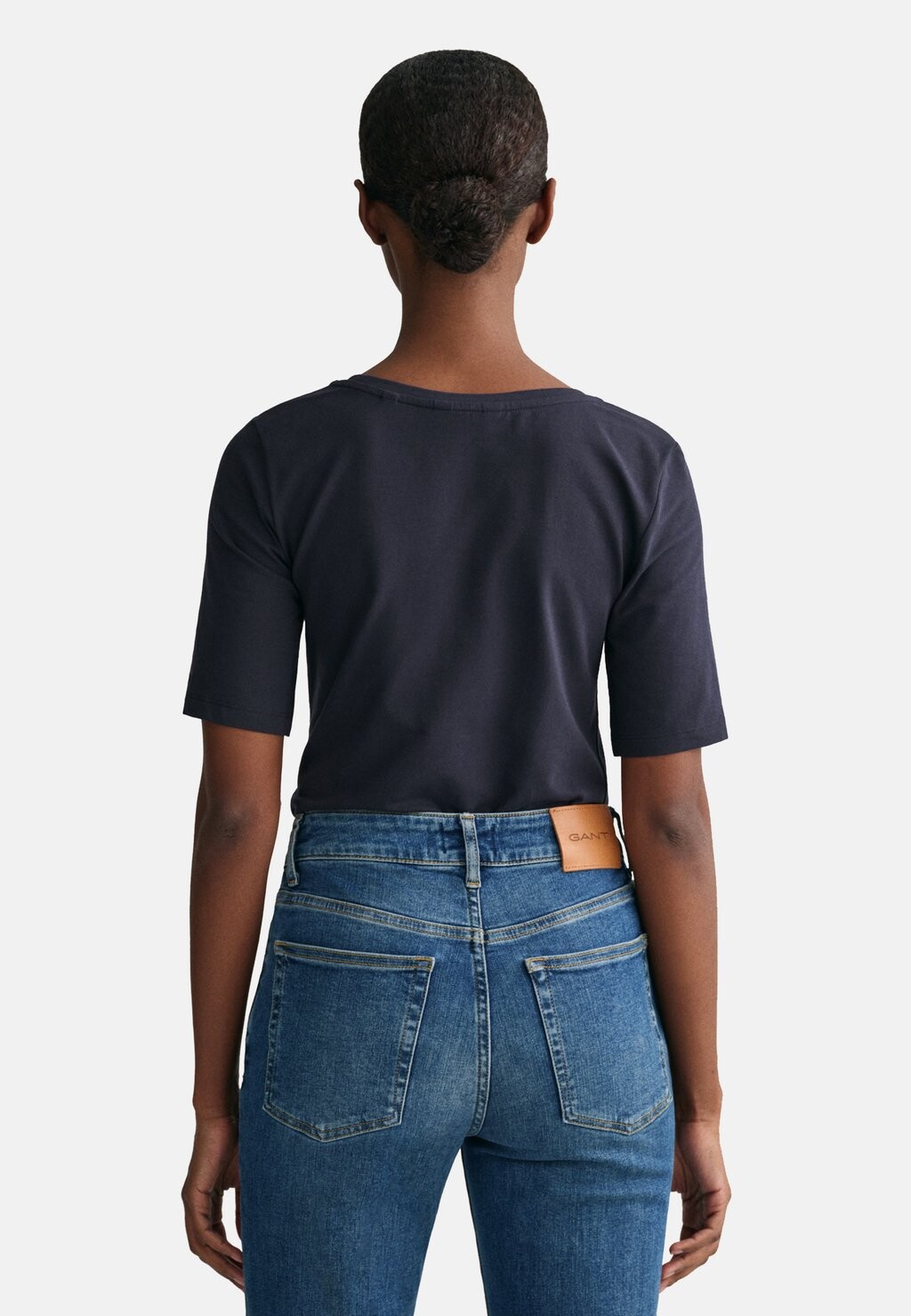 

Базовая футболка SCOOP NECK GANT, темно-синий