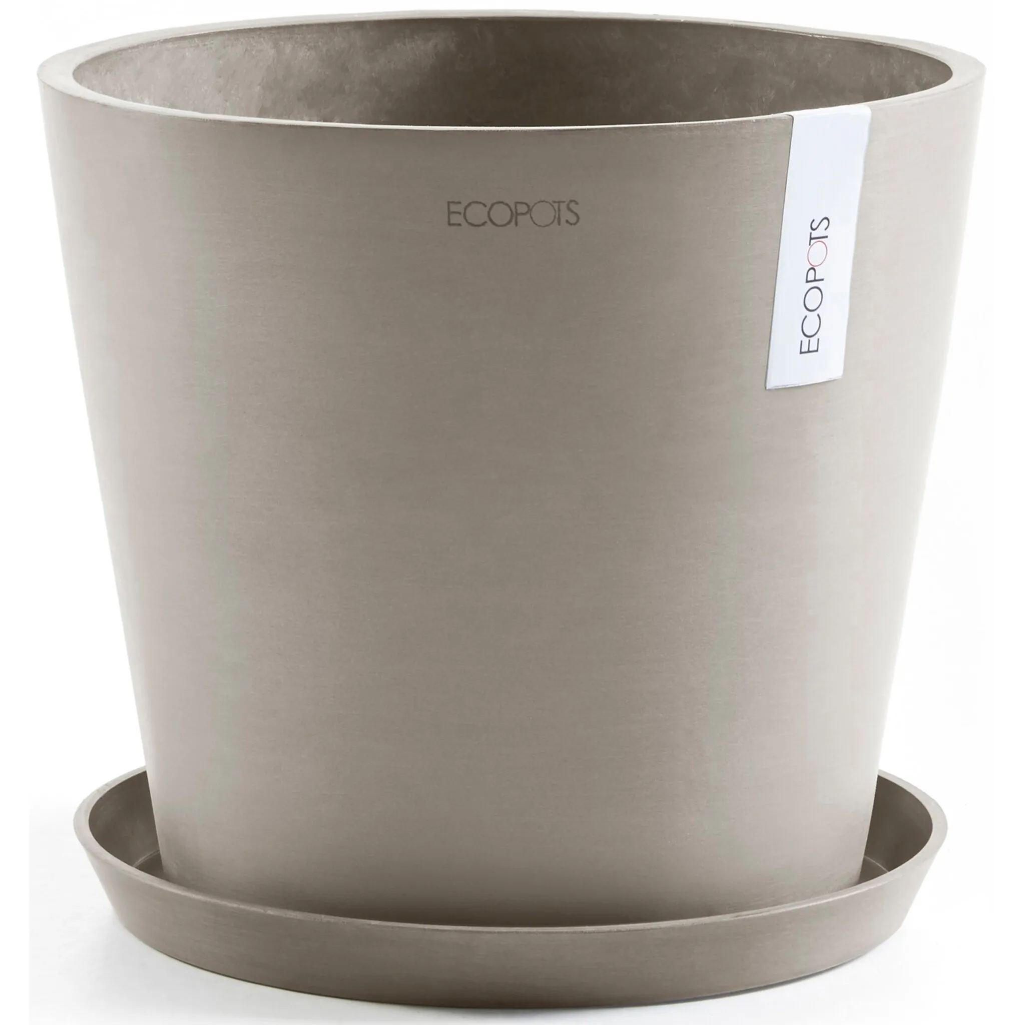 

Цветочный горшок ECOPOTS «Амстердам 30 + Серо-коричневая система водоснабжения», для внутреннего и наружного применения: морозостойкий, ударопрочный и светостойкий, серо-коричневый