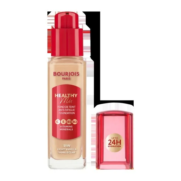 Тональная основа BOURJOIS Healthy Mix Foundation, 51W Light Vanilla — фото 2