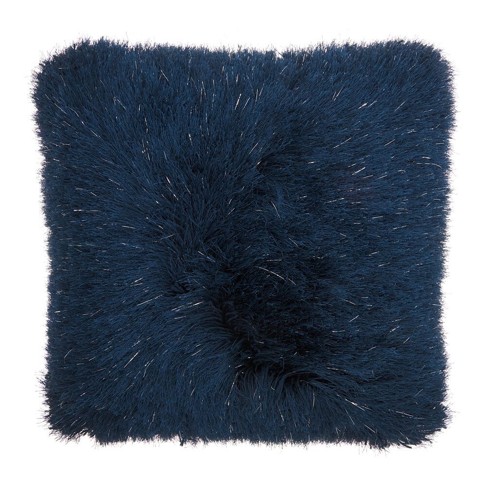 

Декоративная подушка Mina Victory Yarn Shimmer Shag II, темно-синий