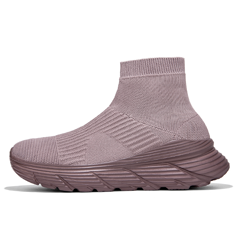 

SENGUIBUCK Эластичные кроссовки мид-топ Fly Socks с амортизацией дышащие легкие повседневные унисекс Dusty Pink, цвет Dusty Pink