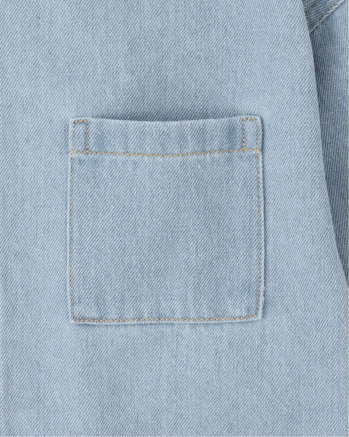 Джинсовая рубашка с длинными рукавами и нашивкой с логотипом XLARGE KIDS, Light Blue — фото 4