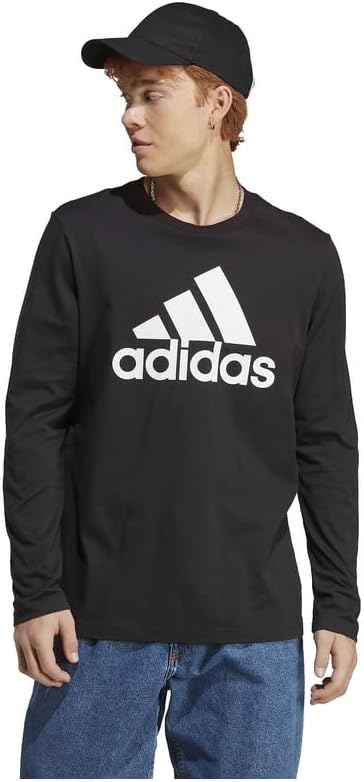 Мужская футболка с длинным рукавом Adidas Essentials BL SJ, черный — фото 2