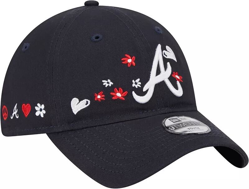 

Темно-синяя регулируемая шапка Atlanta Braves New Era для девочек 9Twenty