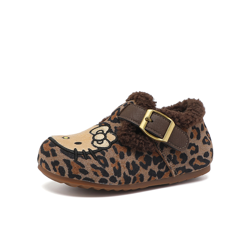 Износостойкие легкие утепленные кроссовки Low top Casual Shoes для детей Sanrio, темно коричневый — фото 4