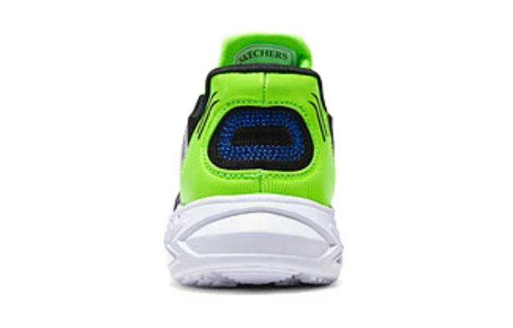 Амортизирующие износостойкие повседневные детские кроссовки Black Green Kids' Skechers — фото 4