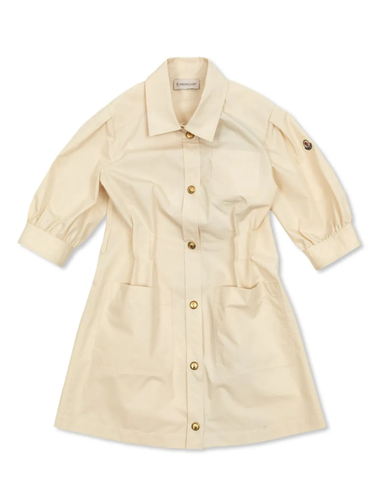 

Платье с поясом Moncler Enfant, нейтральный