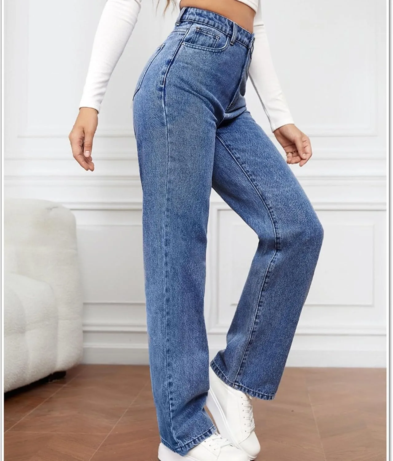 Джинсы для женщин High Waist Wide Leg — фото 3