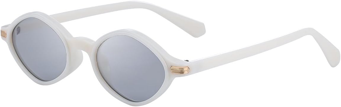 

Эллиптические солнцезащитные очки в тонкой оправе для мужчин и женщин, европейский и американский стиль, защита от УФ-излучения UV400 для использования на открытом воздухе Generic, C7