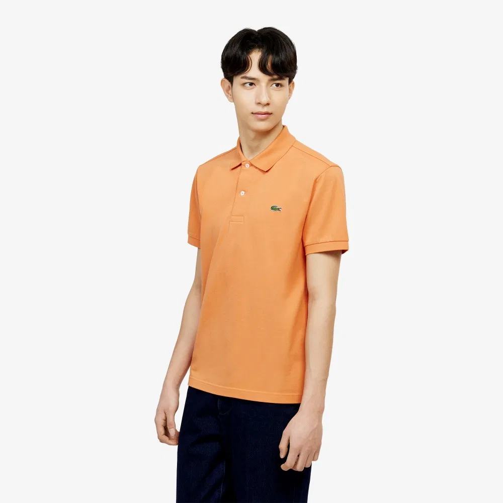 Футболка-поло Lacoste French Regular Fit мужская, базовая, оранжевый