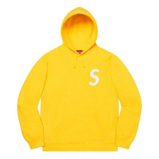 

Толстовка ss20 week 1 s logo hooded sweatshirt Supreme, желтый
