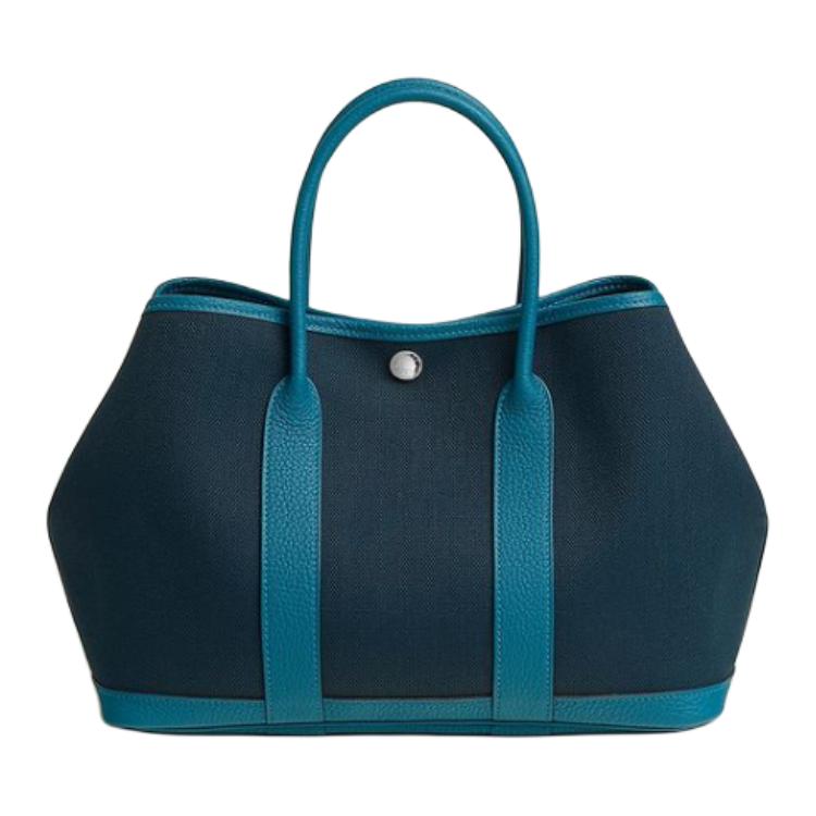 

HERMES Сумка через плечо из кожи и холста для вечеринки в саду