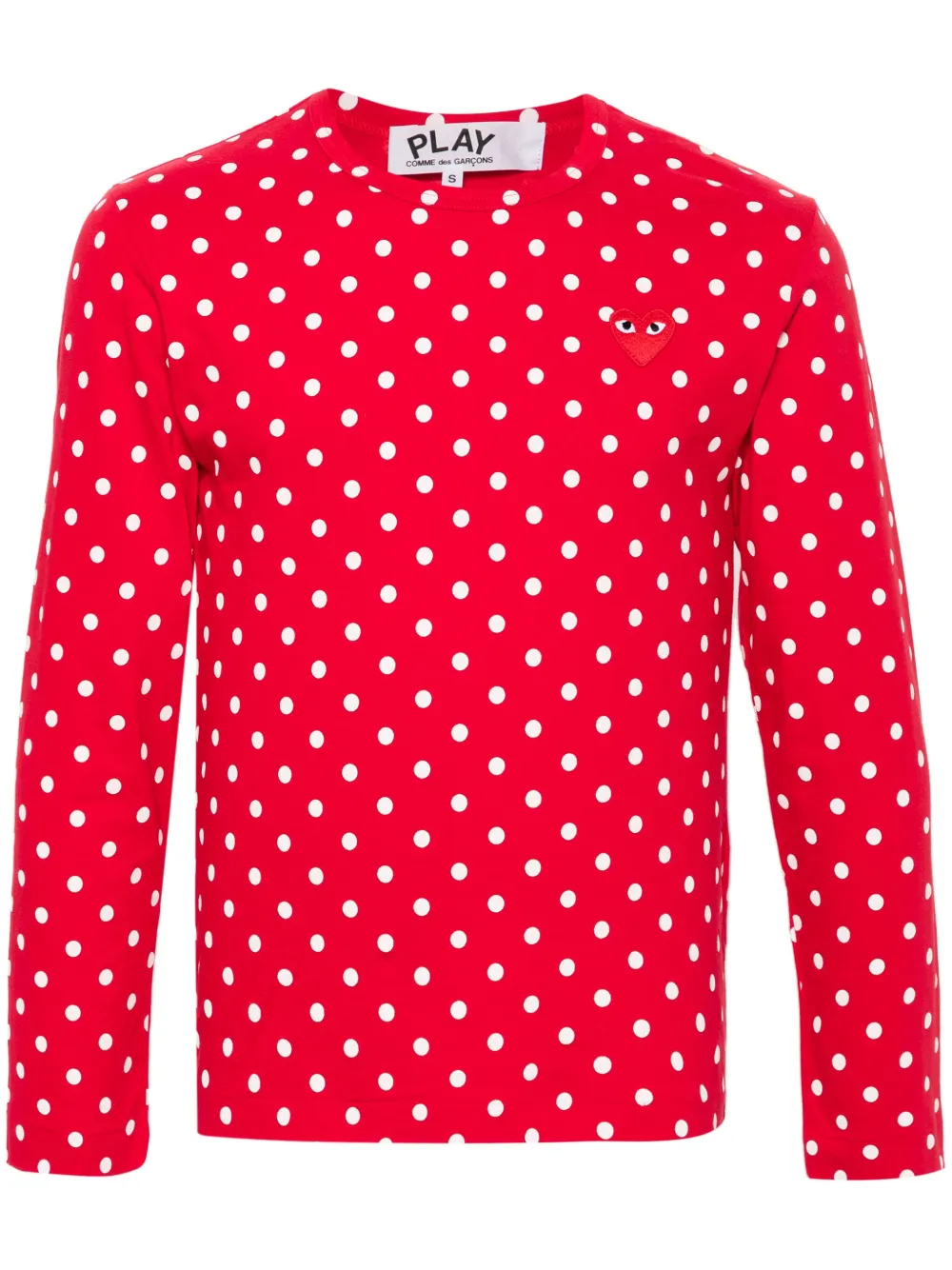 

Футболка в горох Comme Des Garçons Play, красный