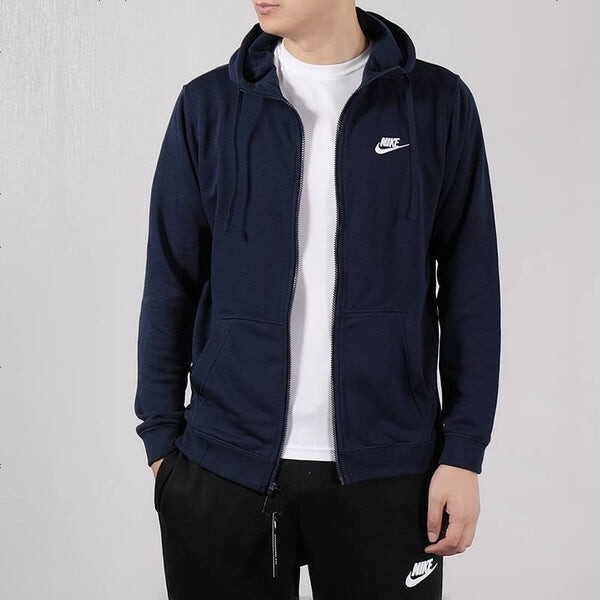 Куртка Nike Knit hooded Casual Sports Jacket Blue, синий — фото 4