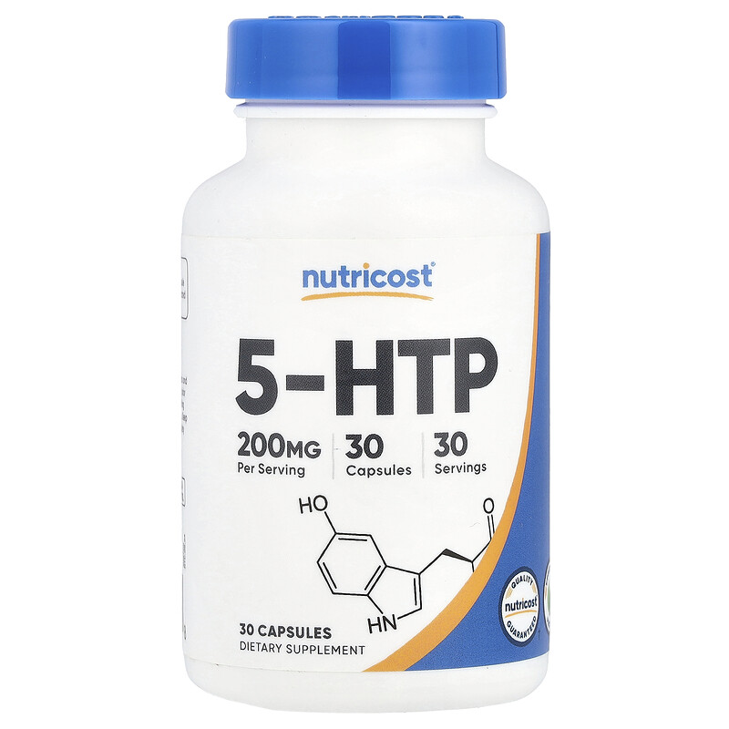 

Nutricost, 5-HTP, 200 мг, 30 капсул