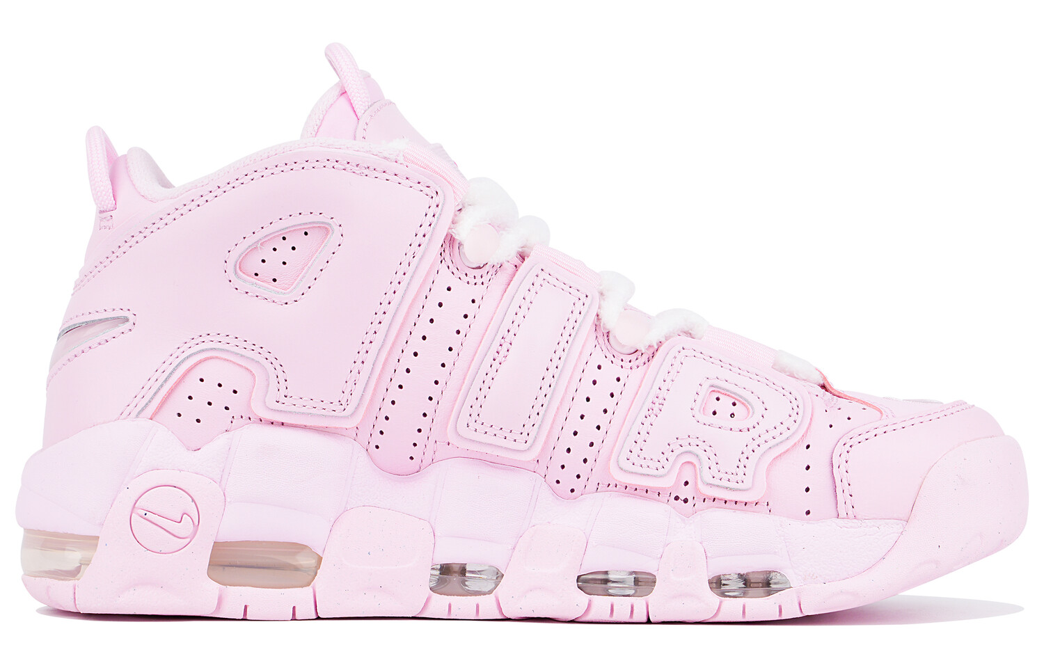 

Кроссовки Nike Air More Uptempo Vintage Basketball Shoes Women's High-top Powder, розовый