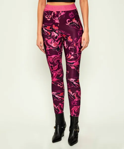 

Фарфоровые леггинсы в стиле барокко Skinny fit Versace Jeans Couture, розовый