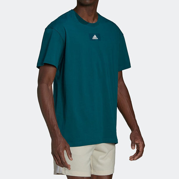 Футболка adidas Round Neck Short Sleeve Green, мультиколор — фото 4