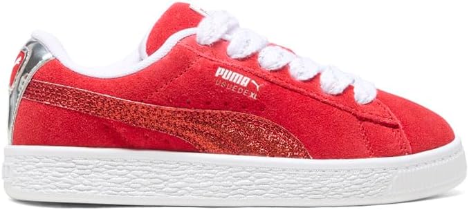

Кроссовки Puma Unisex-Child Suede XL (Little Kid), белый/красный