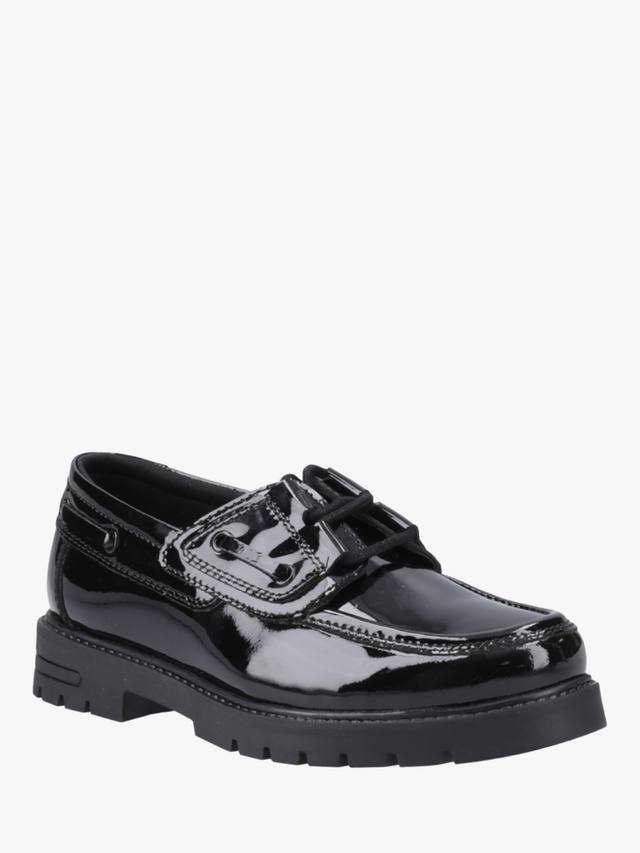 Детские школьные туфли Lucy Junior из лаковой кожи Hush Puppies, Black — фото 2
