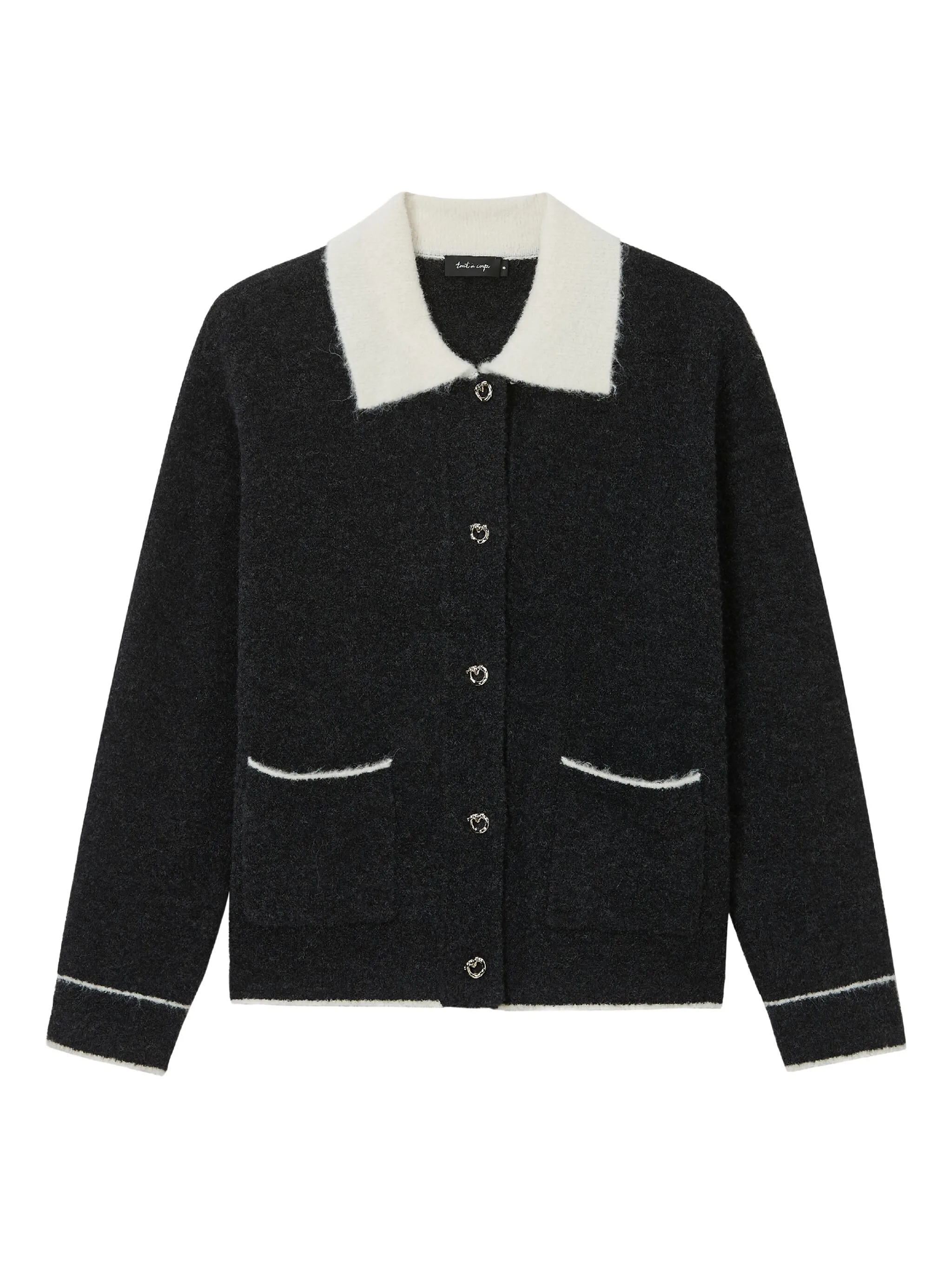 

Кардиган с накладными карманами Tout A Coup, серый