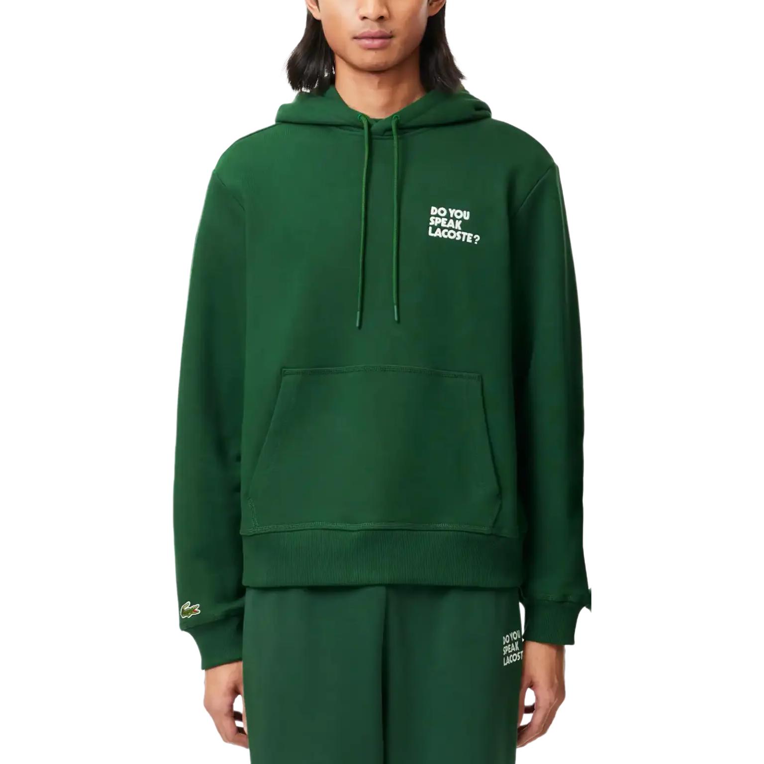 Хлопковая толстовка с принтом-слоганом LACOSTE, зеленый — фото 4