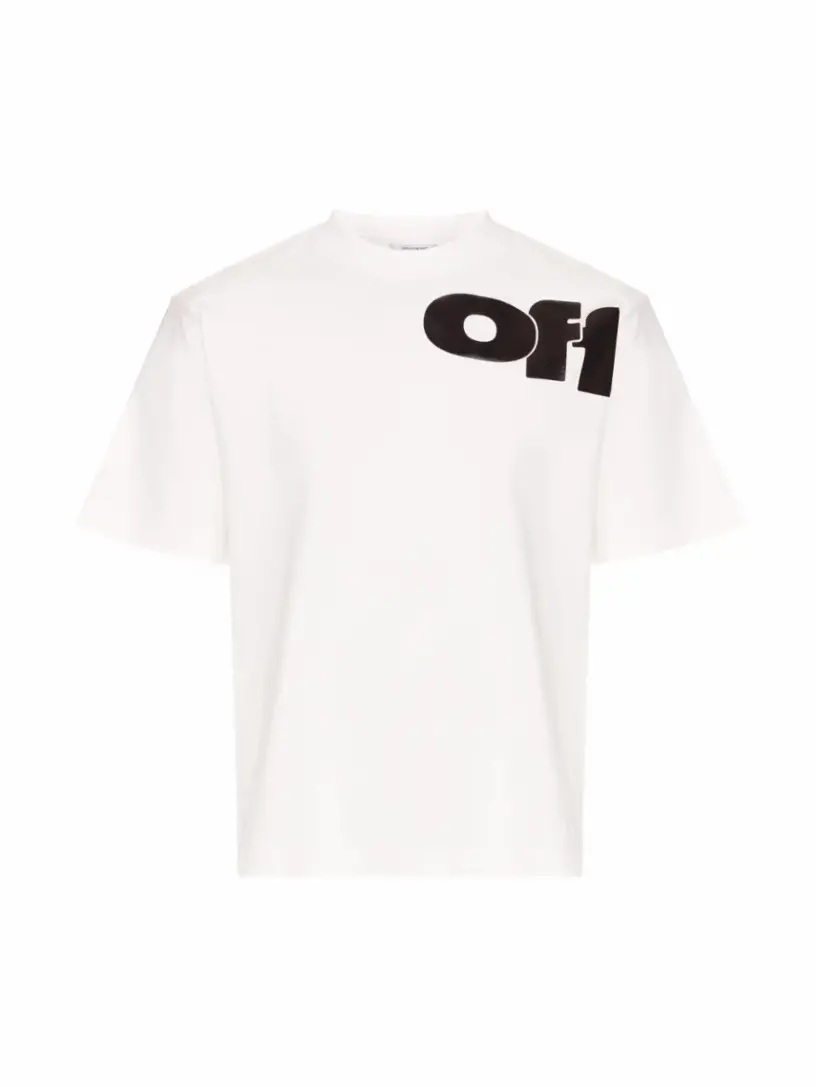 

Хлопковая футболка с логотипом Off-White, белый