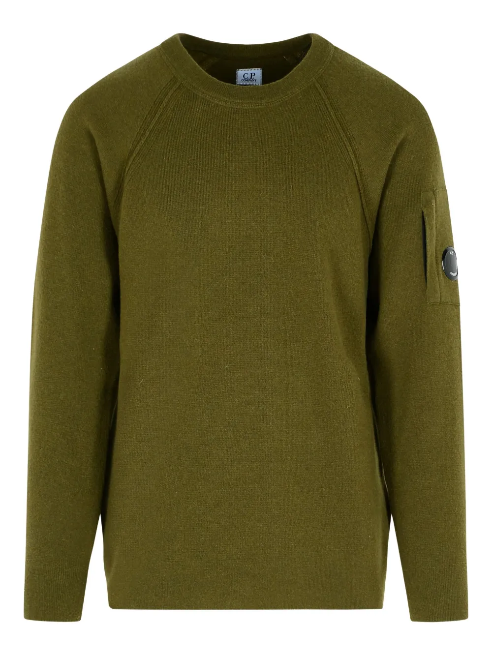 

Кофта в рубчик с круглым вырезом C.P. Company, зеленый