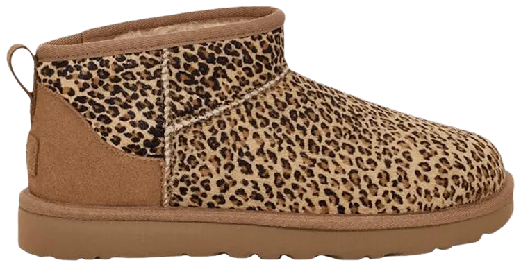 Ботинки UGG Wmns Classic Ultra Mini, леопардовый