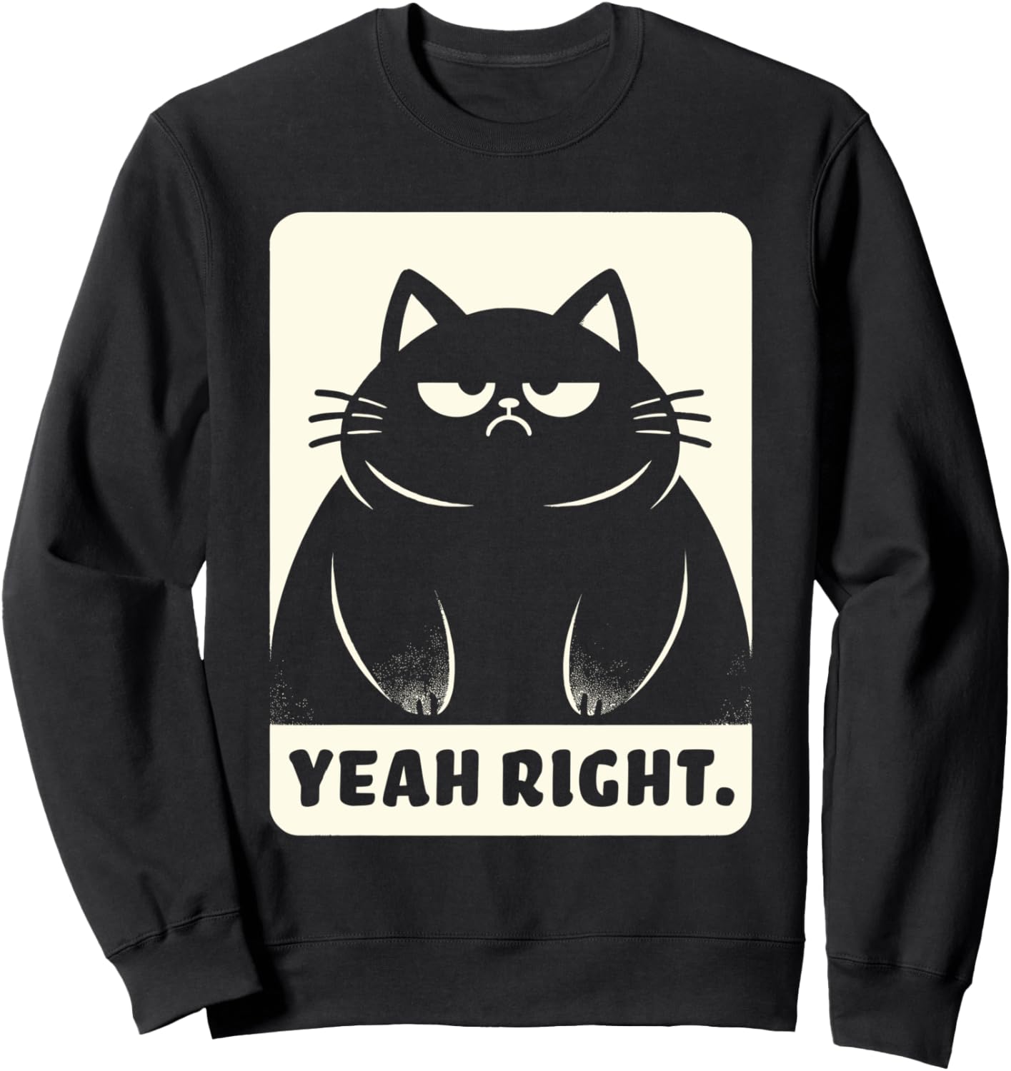 

Раздраженный Молчаливый Осуждающий Саркастический Закатывание глаз Милая толстовка с котом Sarcastic Cats Lovers Humor Cat Meme Kitty Moods, черный