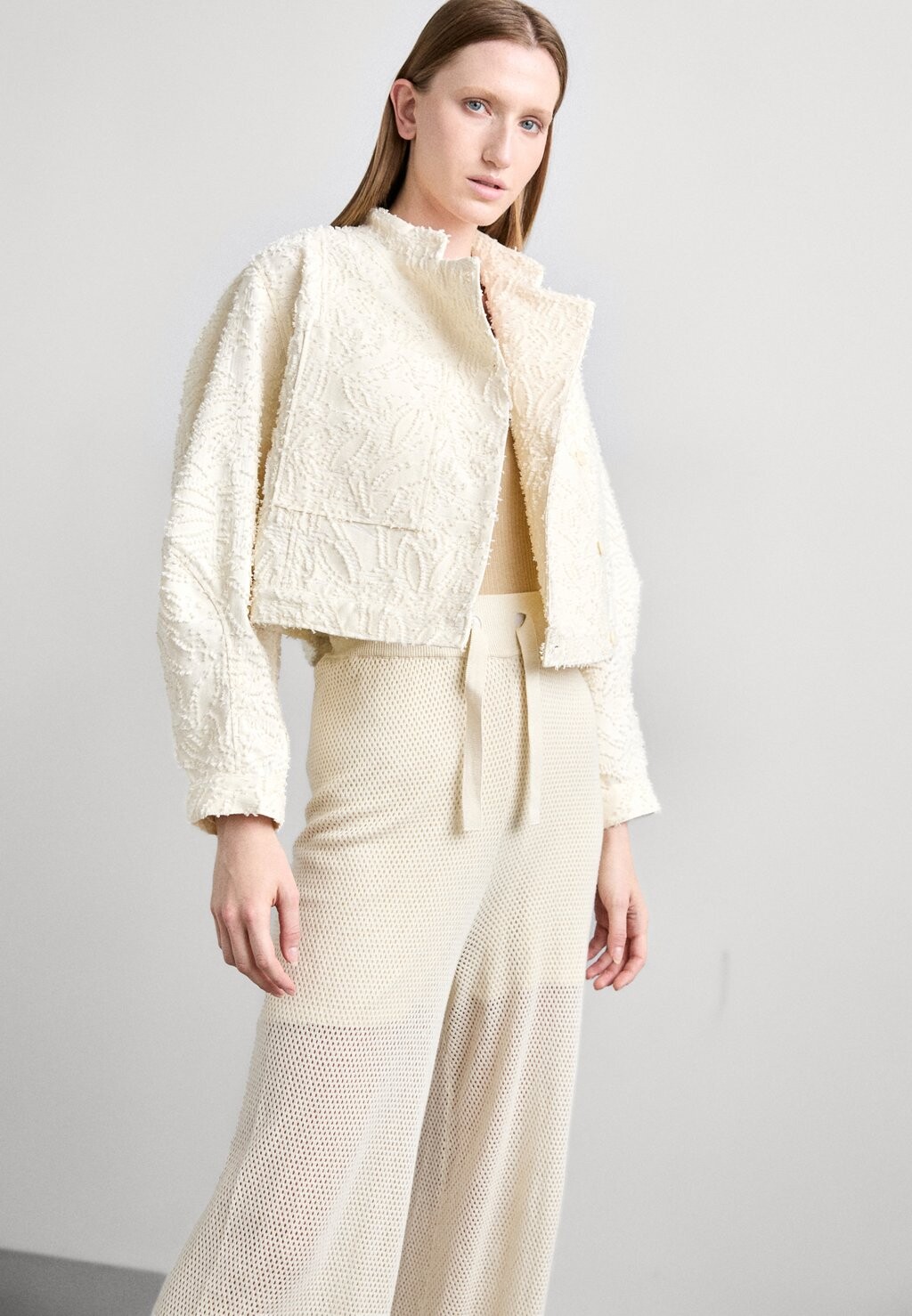 

Брюки OVERLAY FLARES KNITID, цвет Full Cream