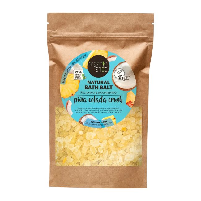 

Пина колада краш натуральная соль для ванны Organic Shop, 500 гр