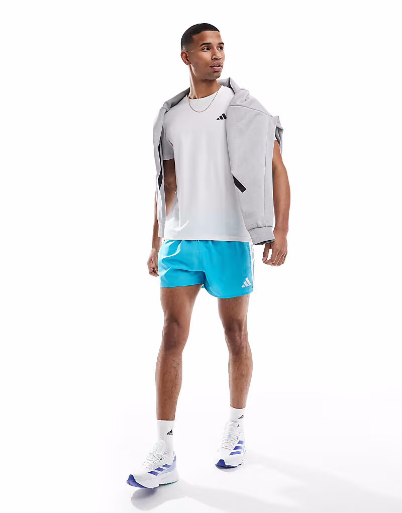 

Шорты для плавания Adidas Training 3" с тремя полосками синего цвета Adidas Performance