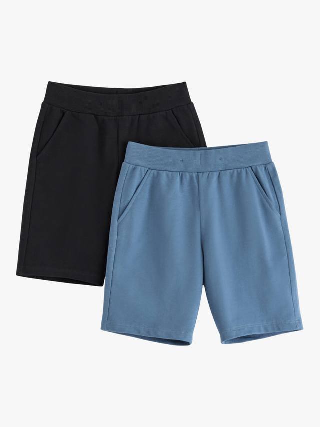 Детские хлопковые шорты с резинкой Lindex, Pack of 2, Dusty Blue — фото 4