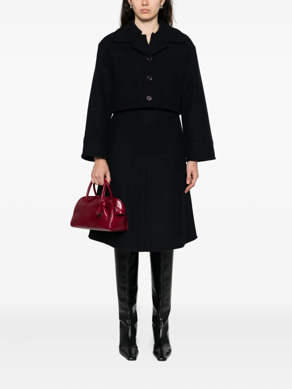 

Укороченный жакет с накладными карманами Susanne Bommer, синий