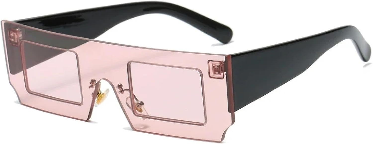 

Модные цельные солнцезащитные очки для женщин и мужчин в стиле панк, роскошные солнцезащитные очки для активного отдыха и вождения с защитой от УФ-излучения UV400 TKKTLLT, Black Pink