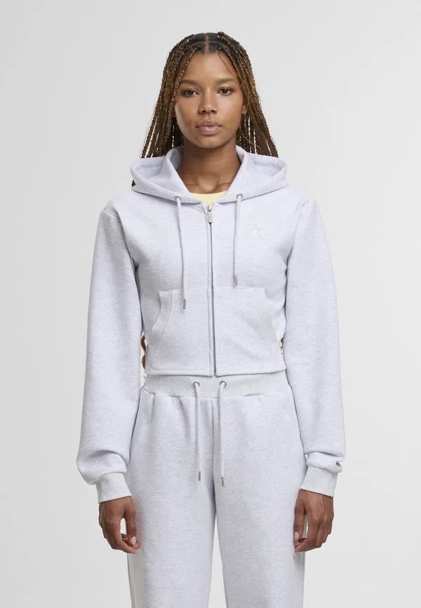 

Укороченная толстовка на молнии og k из трикотажа Karl Kani, Grey Melange, Серый, Укороченная толстовка на молнии og k из трикотажа Karl Kani, Grey Melange