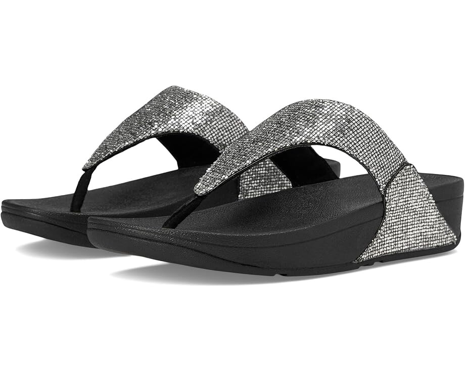 

Сандалии FitFlop Lulu Glitterball Toe-Post Sandals, серебряный