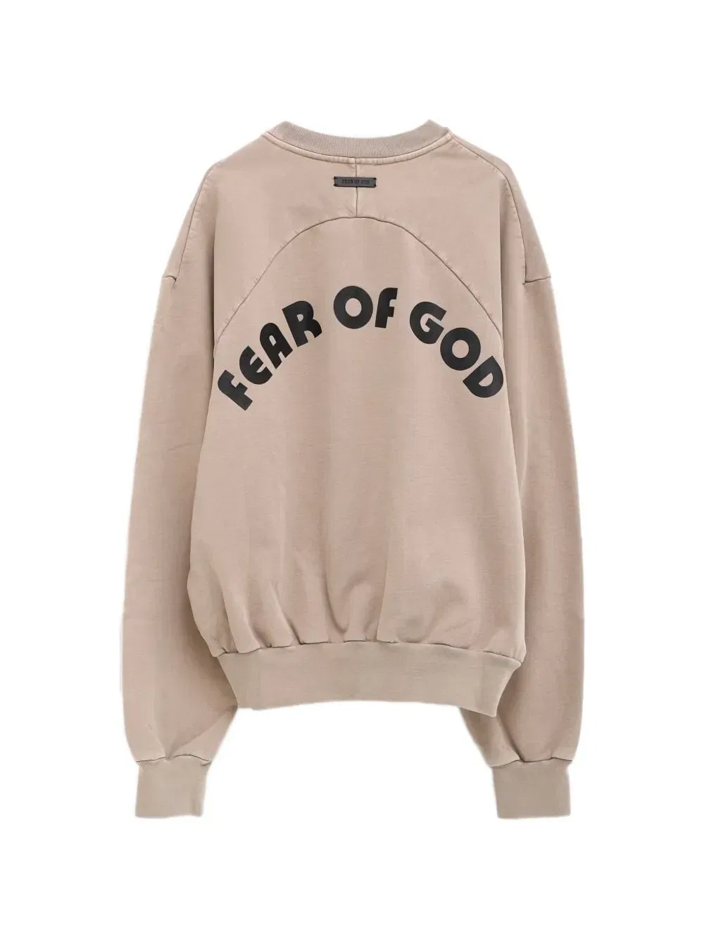 Свитшот с логотипом Fear Of God, бежевый — фото 2