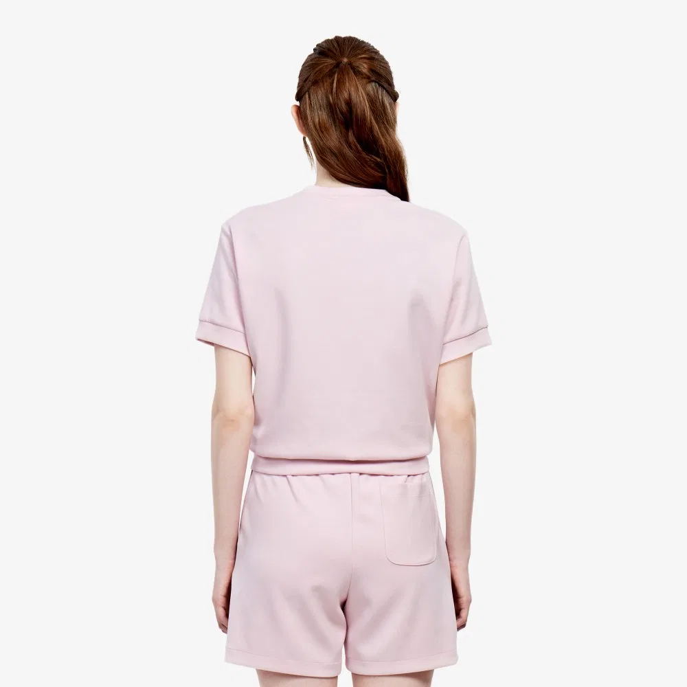 Женский свитшот с круглым вырезом из лёгкого джерси розовый от Lacoste — фото 4