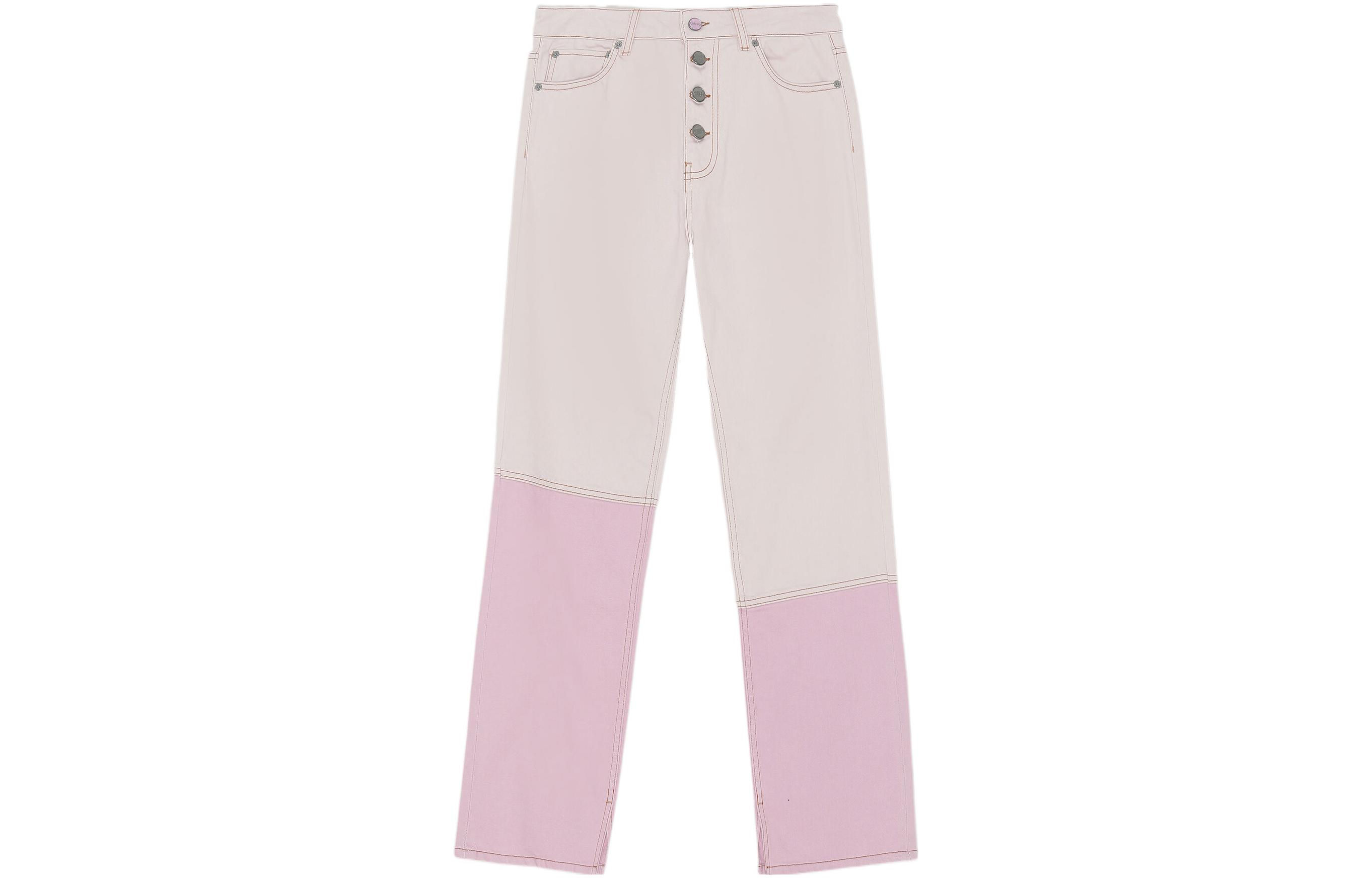 

GANNI Женские джинсы розового цвета