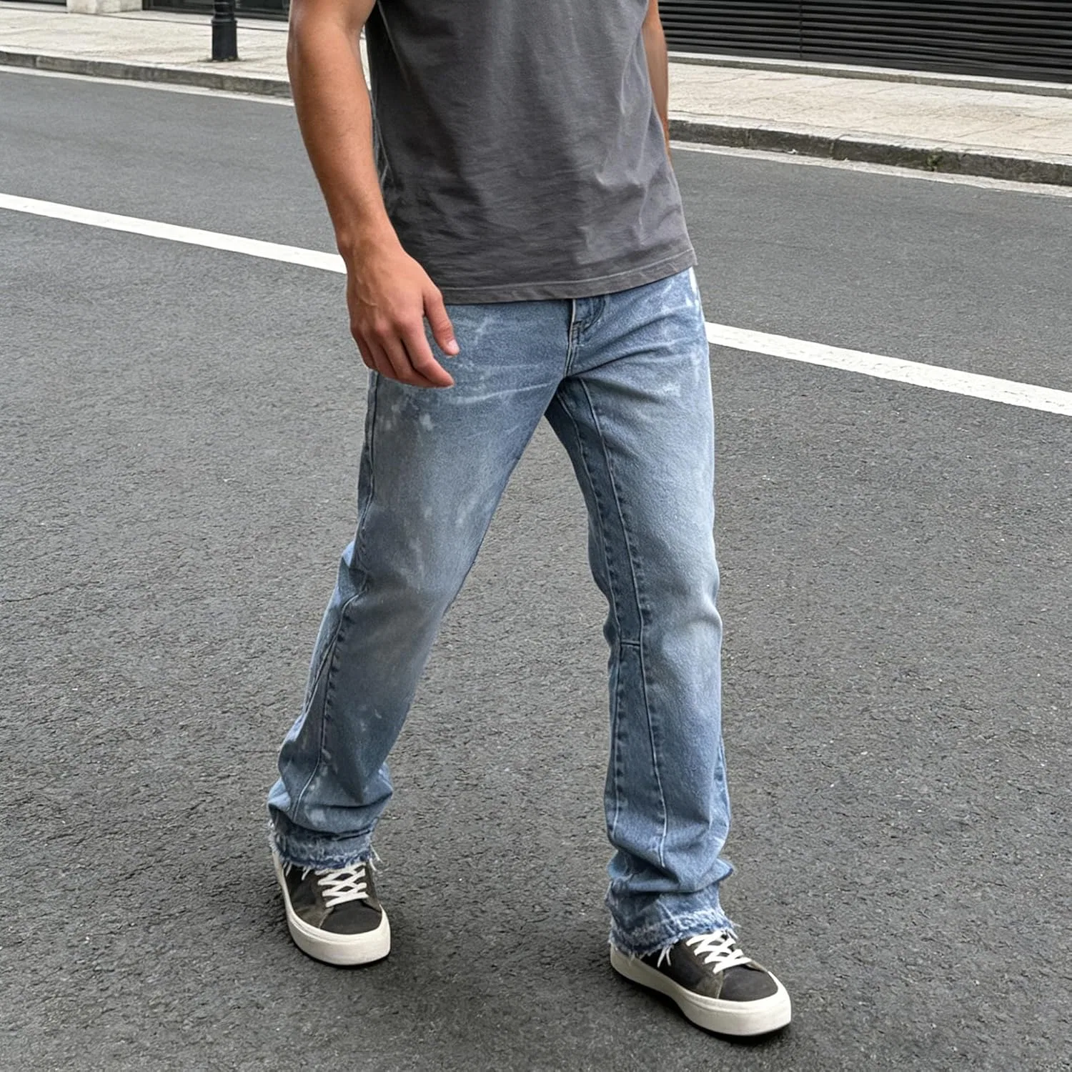 Джинсы Slim Bootcut, светло-синий — фото 3