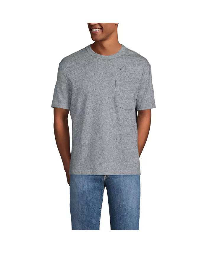 

Мужская футболка с коротким рукавом Relaxed Heavy Weight Tee Lands' End, серый
