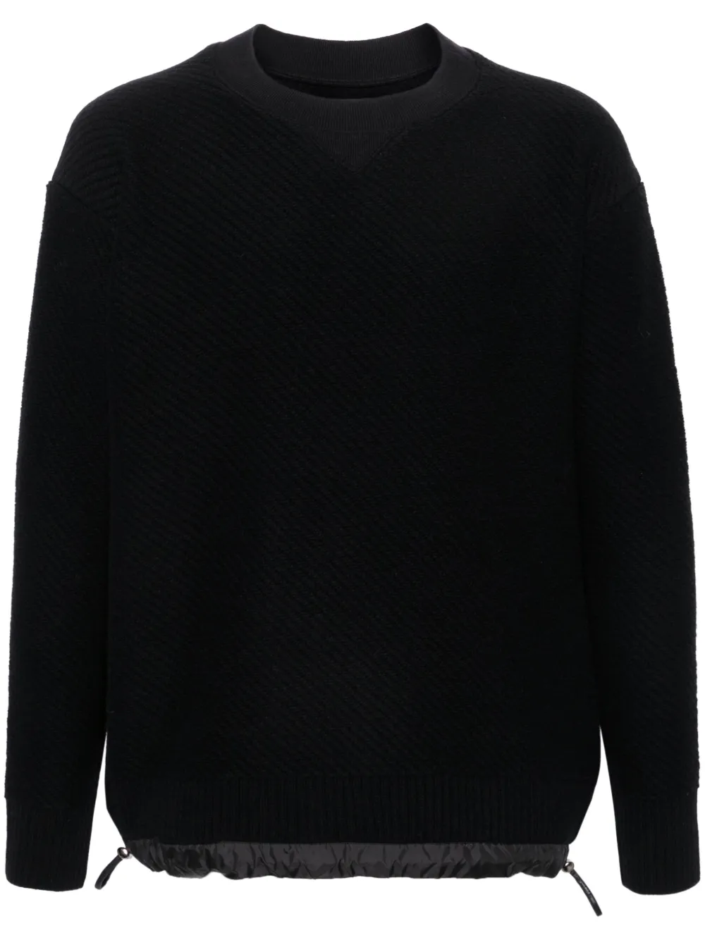 

Джемпер в рубчик с кулиской SACAI, черный