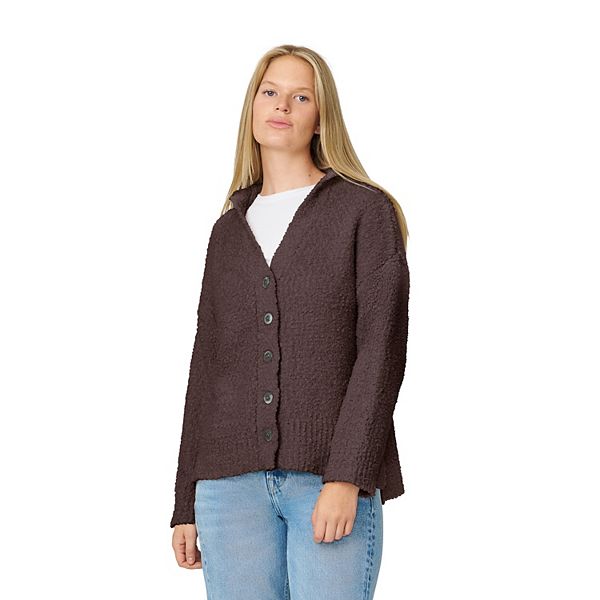 

Женский уютный кардиган с капюшоном Luxe Grey & Gray, Chocolate Brown