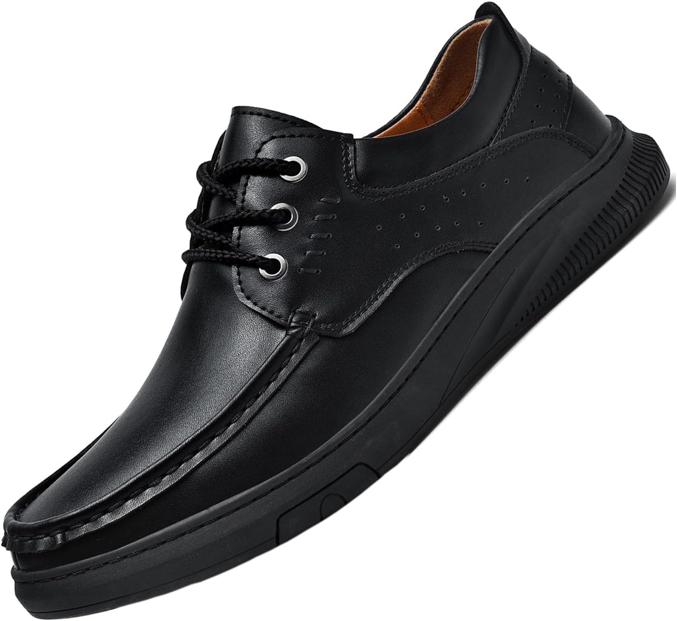 

Мужские повседневные лоферы из натуральной кожи и прогулок, мягкие Welrung, черный