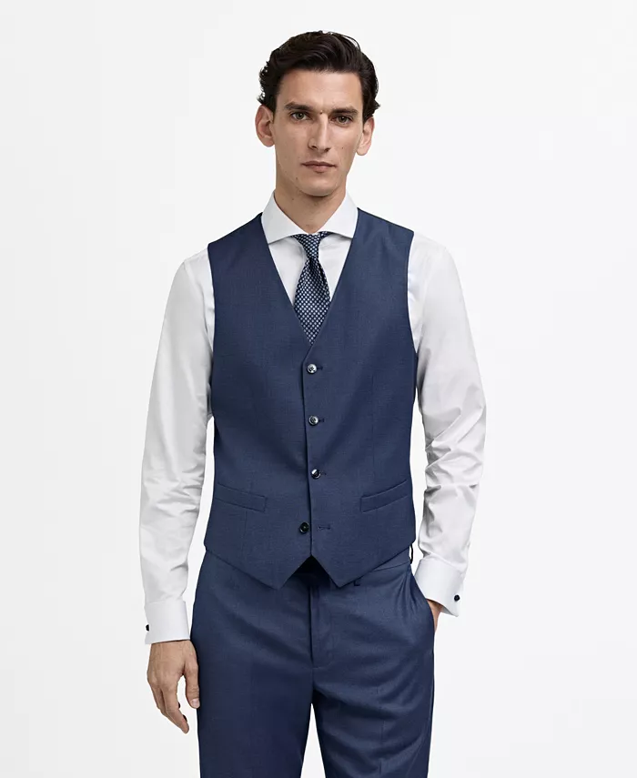 

Мужской жилет Slim-Fit MANGO, синий