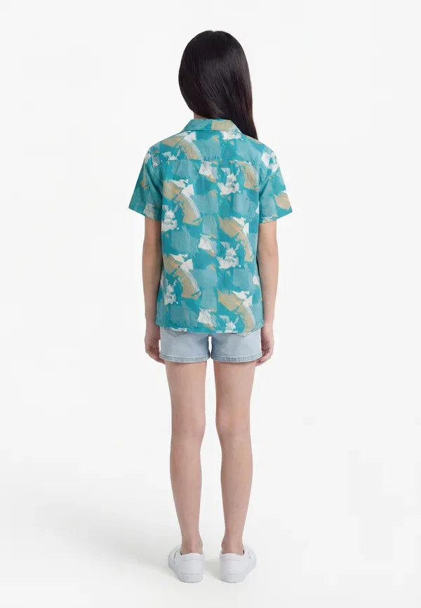 Футболка Youth stamped opus shirt Santa Cruz, цвет бирюзовый/ксилография — фото 2