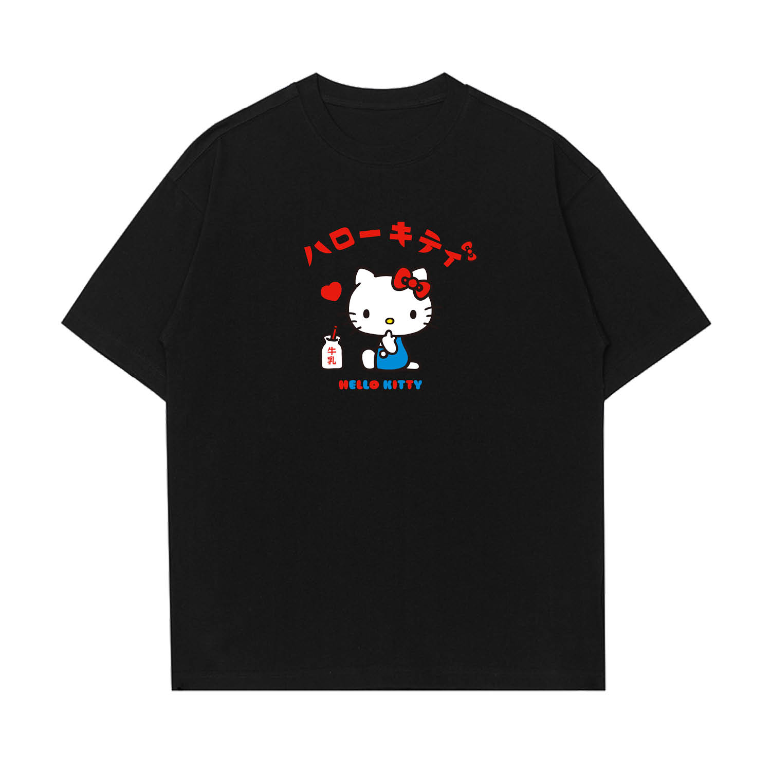 

Hello Kitty Hello Kitty 2025 летняя футболка Unisex Sanrio, черный